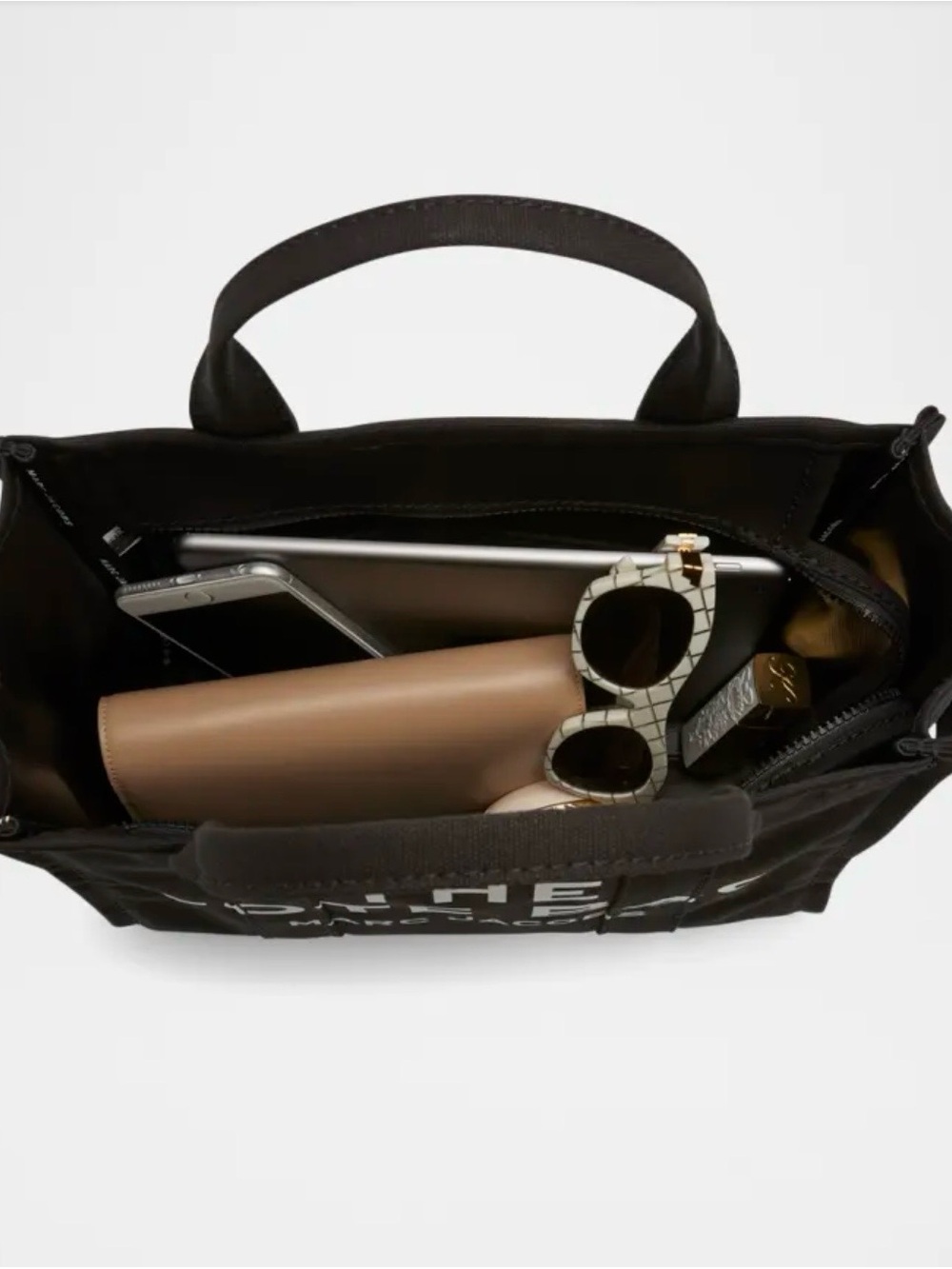 Marc Jacobs Black 'The Tote Bag' Medium Canvas Tote - Picture 3 of 8
